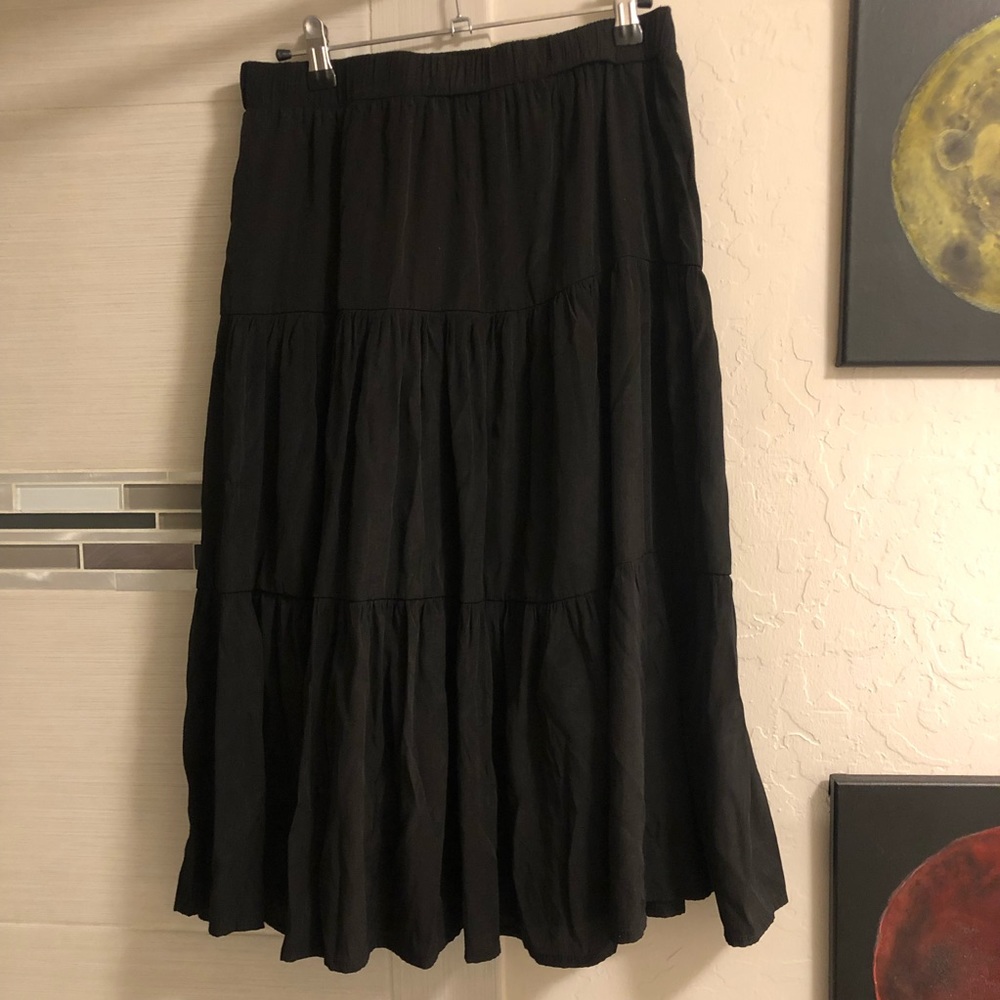 90s black midi skirt